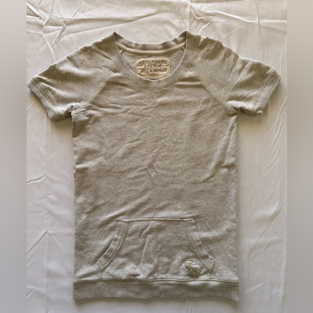 Vintage • Abercrombie & Fitch Light Gray Crew Neck Light Sweater Shirt
